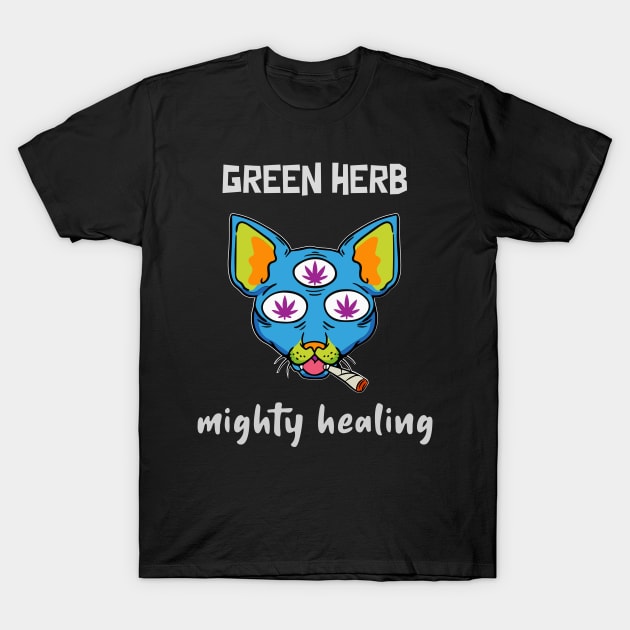 green herb, mighty healing T-Shirt by Zipora